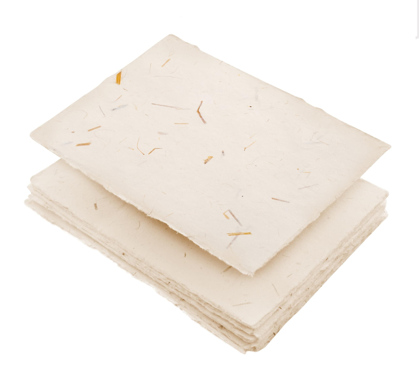 Wanderings Cream A5 Handmade Deckled Edge Cotton Paper - Cold Pressed Texture - Paint, Watercolour, Writing, Printer, Cards, Invitations, Menus, Arts and Crafts. 50 Pack 150 GSM - 5.8" x 8.3"