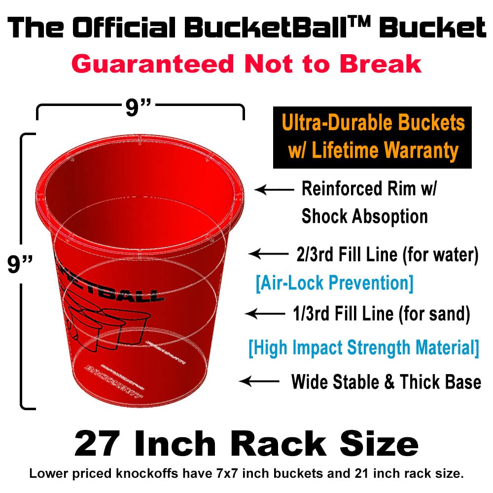 BucketBall | USA Edition Combo Pack | Best Beach, Pool, Yard, Camping, Tailgate, BBQ, Lawn, Water, Indoor, Outdoor Game