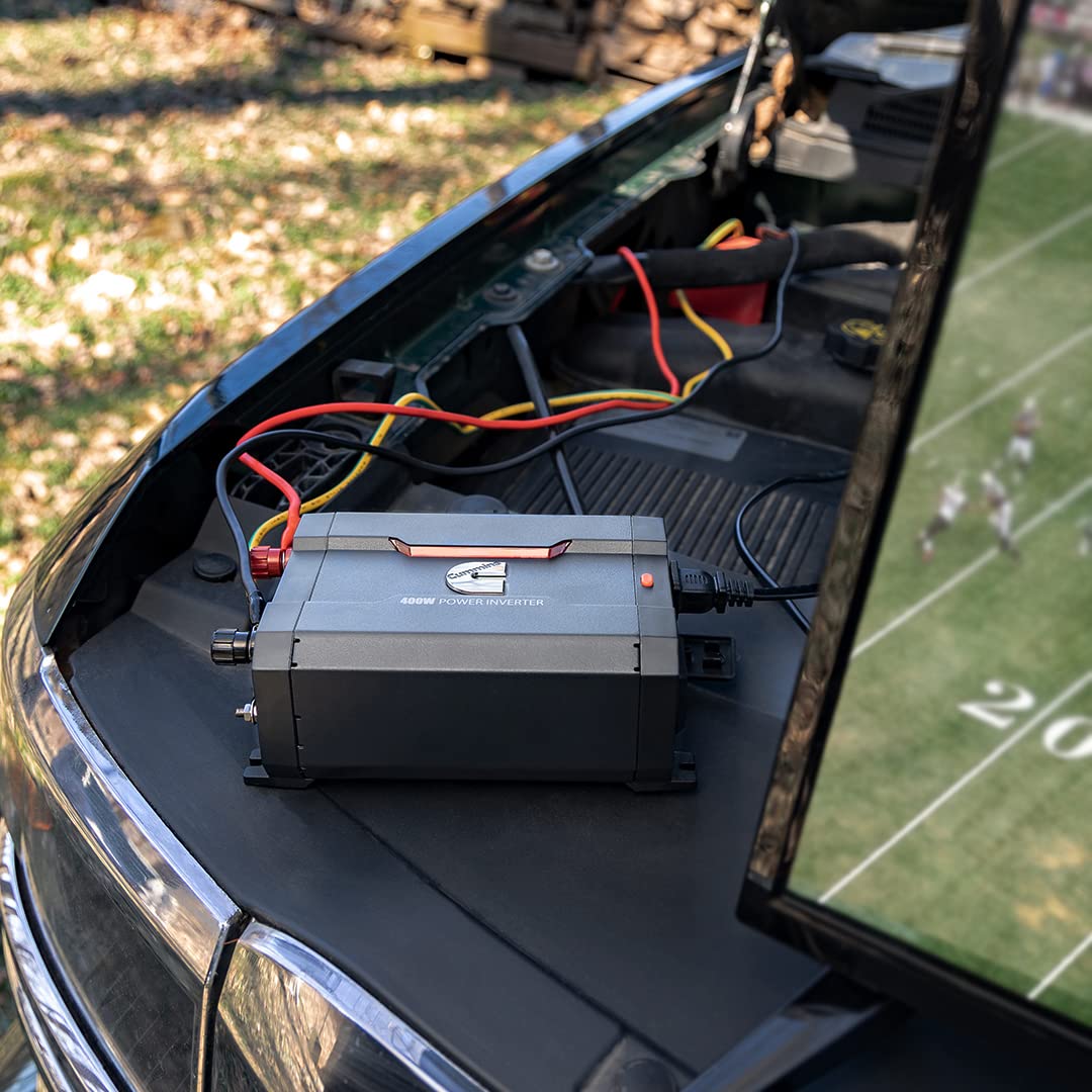Cummins CMN400 400 Watt Car Inverter DC 12 Volts to 110 Volts AC Converter (Full Kit Included) 2 AC Ports Plus 2.4A USB & Fast-Charge 3.0A USB-C