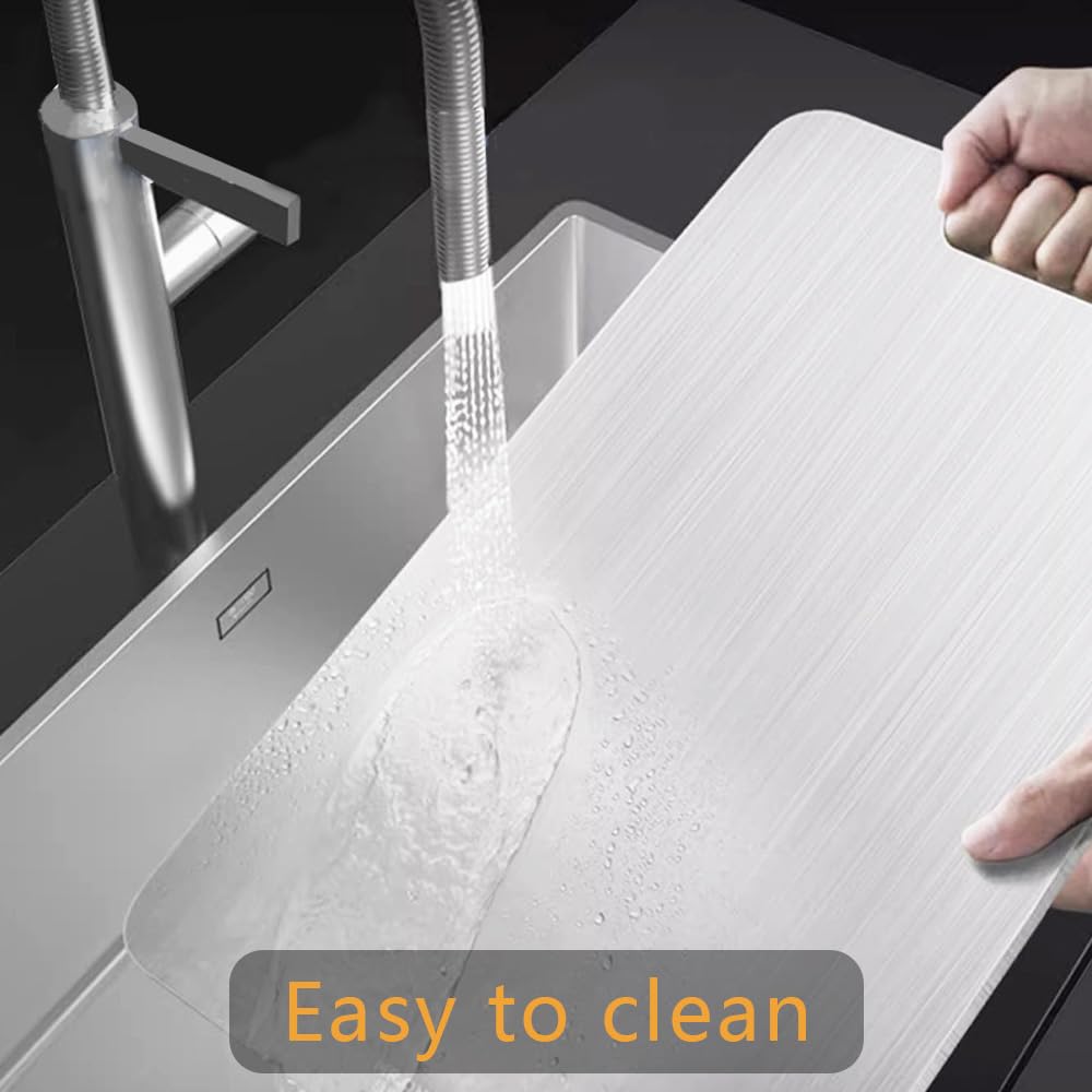 UFJEG Titanium Cutting Board, 3 PCS Titanium Cutting Boards for Kitchen, Non Toxic, Double-Sided Food Grade Chopping Board for Outdoor Camping(15.6" x 11", 13" x 9.3", 11.8" x 7.8")