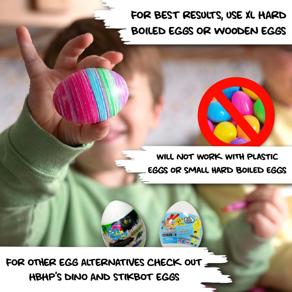 The EggMazing Easter Egg Mini Decorator Kit Arts and Crafts Set - Includes Egg Decorating Spinner and 6 Markers - Packaging May Vary