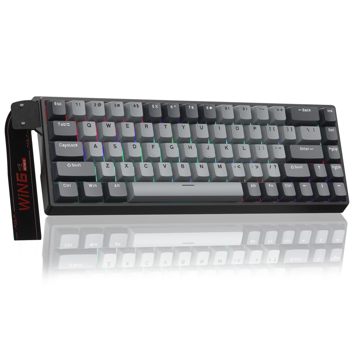 AULA WIN68 HE PRO - Hall Effect Gaming Keyboard with Magnetic Switch, Fast Trigger Mode Adjustable Actuation, 8KHz Polling Rate, Wired RGB Backlit Mechanical Gaming Keyboard 60 Percent Compact Design