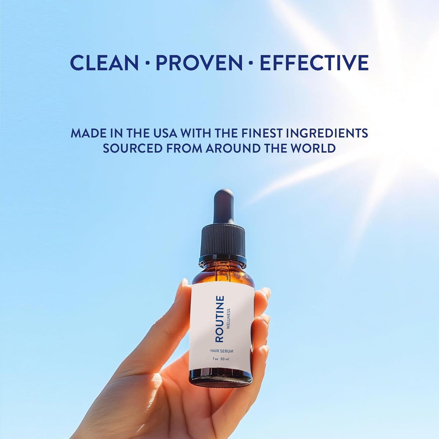Routine Wellness Advanced Hair Serum - Nourishing Scalp Treatment for Enhanced Hair Support and Thickness with Natural Oils, Ideal for Men & Women - 30ml (Pack of 3)