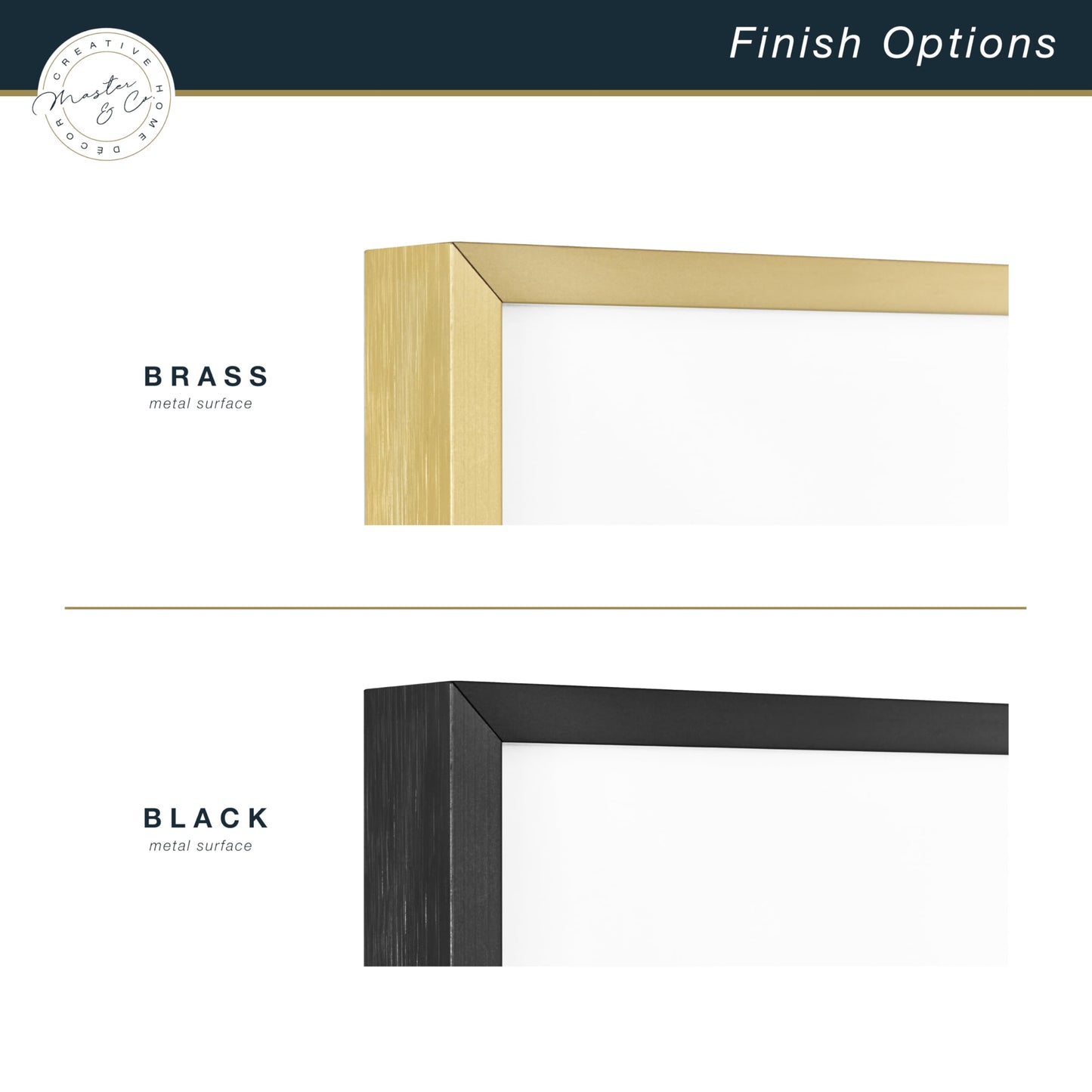 MCS Master & Co. Foundry Metal 18x18 Matted Picture Frame with 8x8 Photo Display, Black Vertical & Horizontal Wall Hanging Frame for Photos & Artwork (2-Pack)