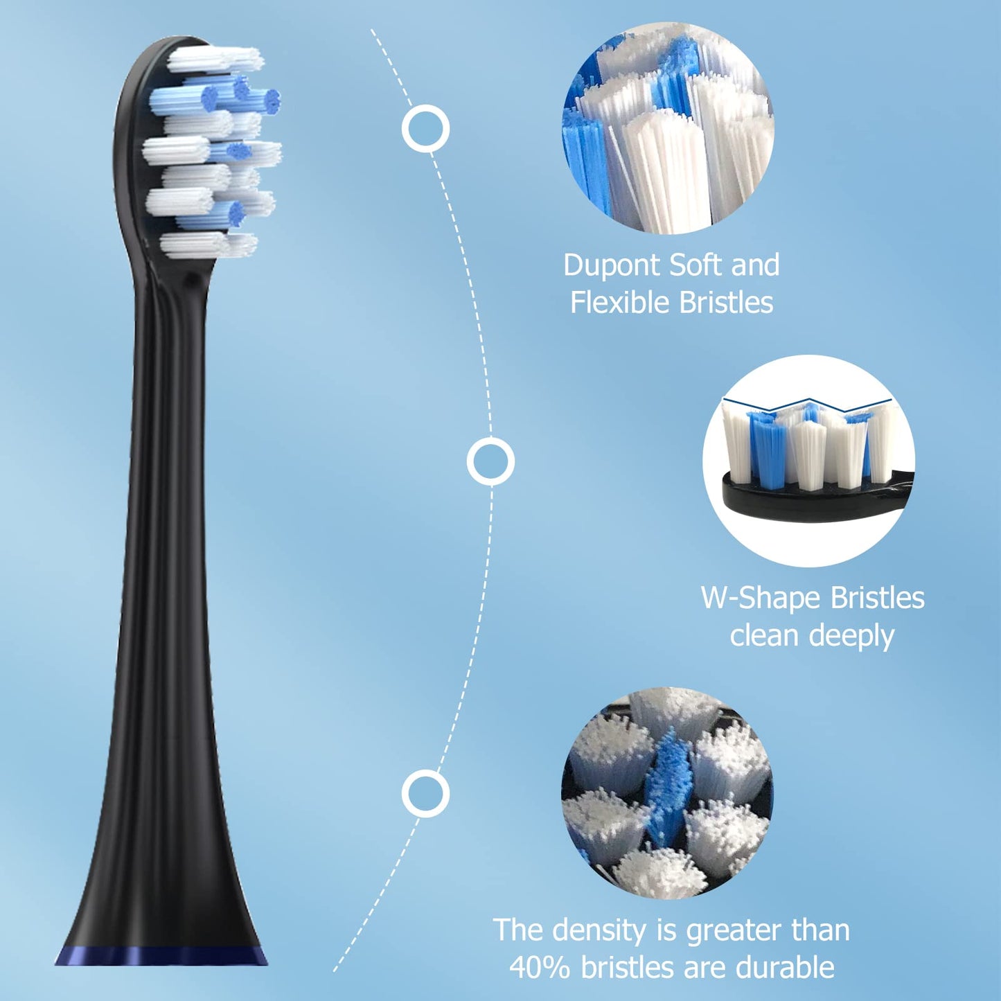 Water Dental Flosser Cordless for Teeth - Nicwell 4 Modes Dental Oral Irrigator, Portable and Rechargeable IPX7 Waterproof Powerful Battery Life Water Teeth Cleaner Picks for Home Travel