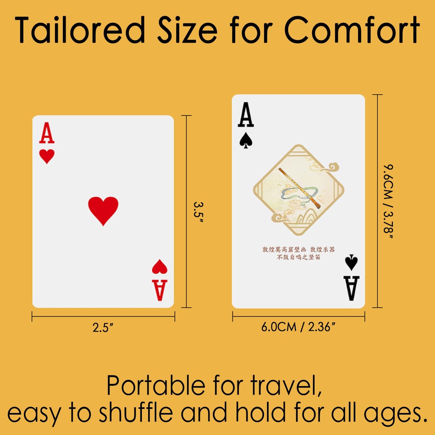 HUYUCC Luxury Dunhuang Art Playing Cards Set, 8 Decks of Cards with Traditional Chinese Mural Esthetic, Unique Size 2.36" x 3.78" (6x9.6cm), Premium Quality for Poker, Collectors, and Cultural Gifts