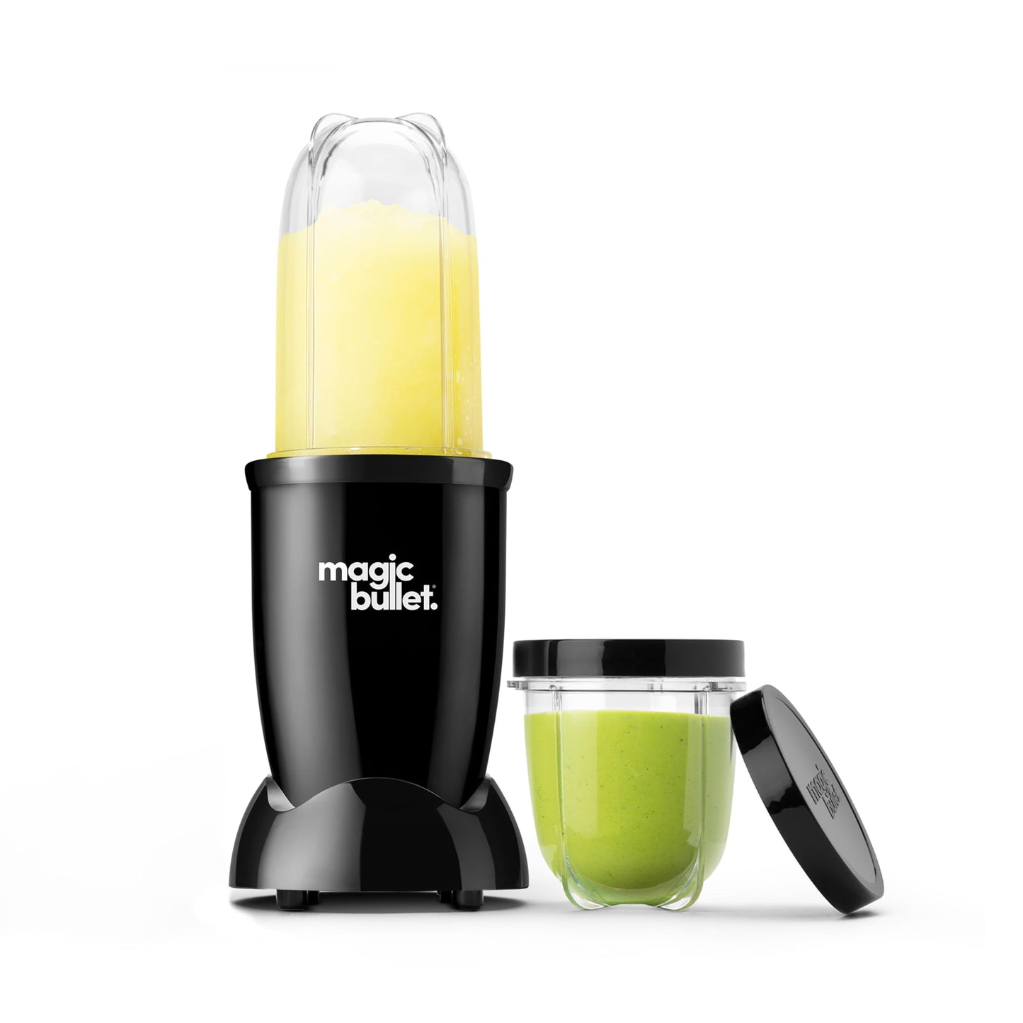 magic bullet Blender Set, 7-Piece Set, 250W Blender and Food Processor, 2 Blending Cups, Cross Blade, Compact Design, Smoothies, Sauces, Silver, MBR-0701AK