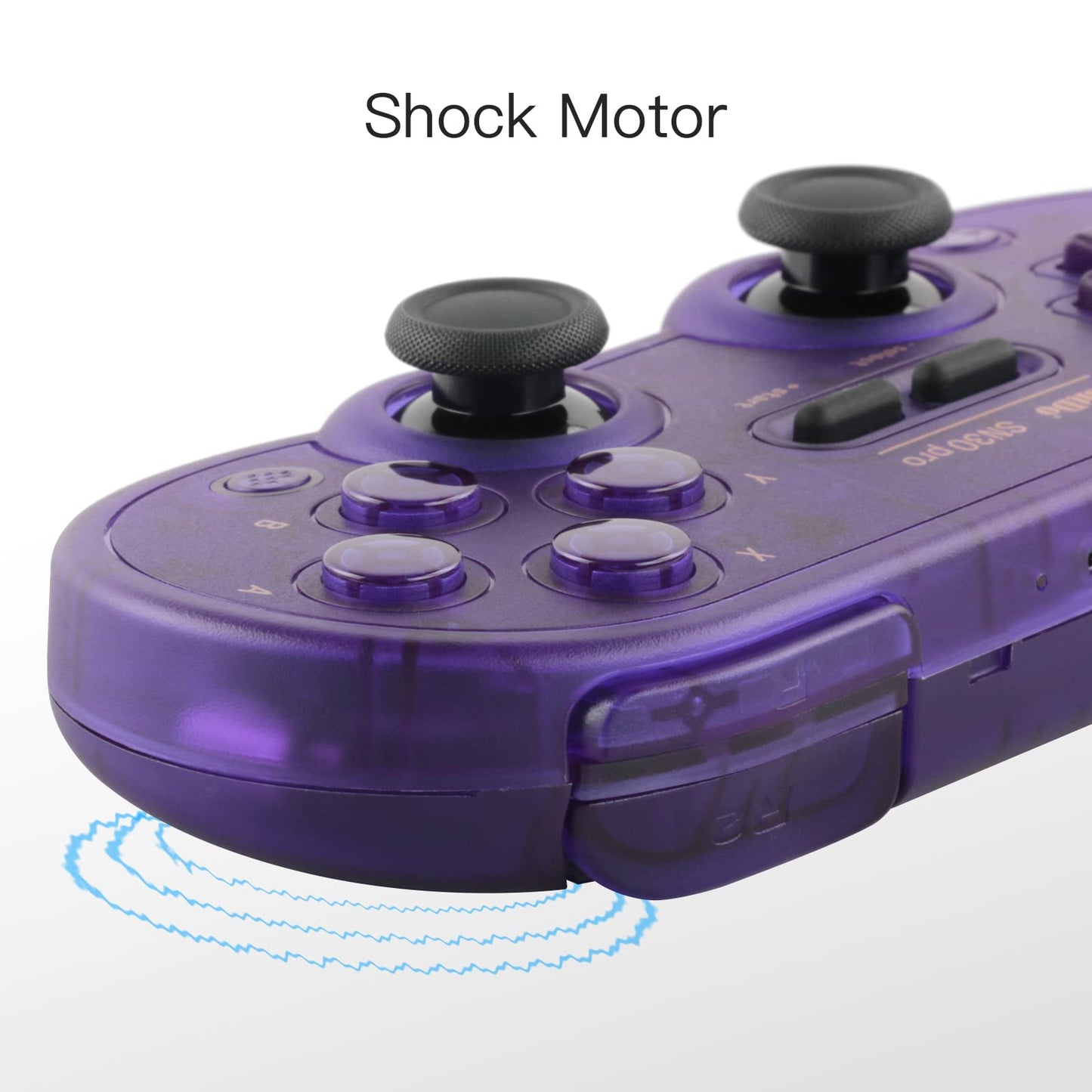 8Bitdo SN30 Pro Wireless Bluetooth Controller (Hall Effect Joystick Update) with Rumble Vibration USB-C Cable Gamepad Compatible with Switch/Switch 2,Windows, Mac OS, Android, Steam (Crystal Purple)