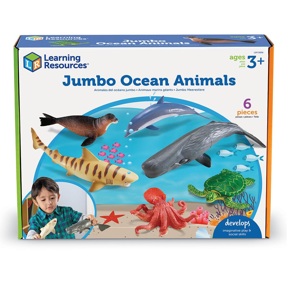 Learning Resources LER0696 Jumbo Ocean Animals