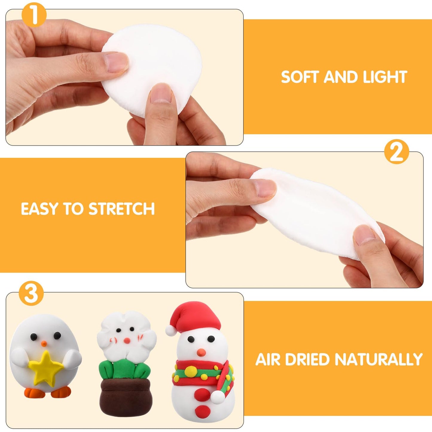 WinnerWhy 72 Pcs Air Dry Clay Modeling Clay for Boys and Girls Magic Clay Molding Clay for Sculpting Air Dry Air Dry Foam Clay for Boys Girls(White)