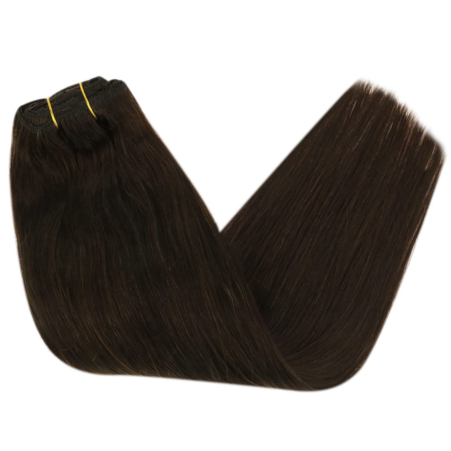 Sunny Hair Clip in Hair Extensions Straight Human Hair Clip in Extensions Remy Clip in Hair Extensions Real Human Hair Extensions Clip ins Dark Brown Hair Extensions 22inch