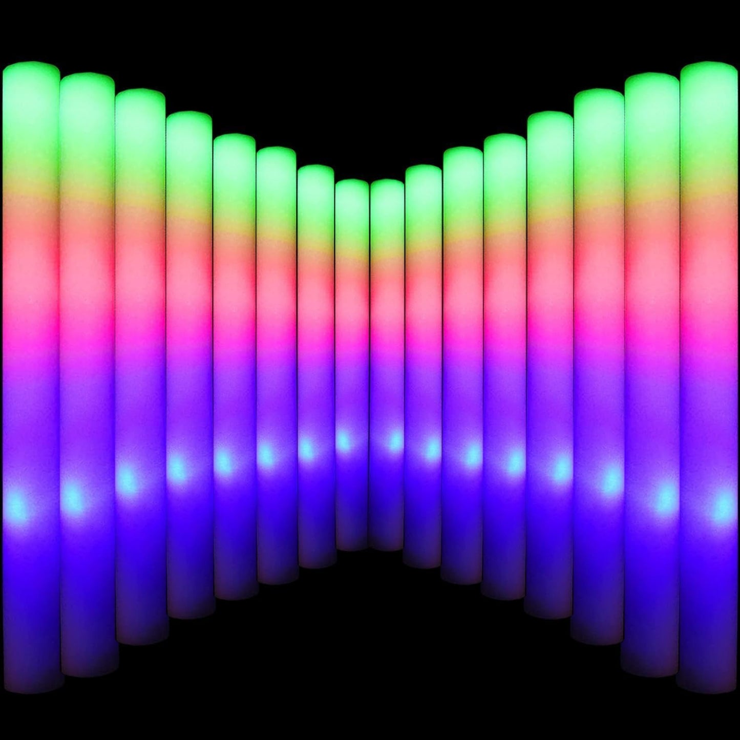 LifBetter Light Up Glow Sticks Bulk, LED Foam Sticks in The Dark with 3 Modes Flashing Led Foam Multicolor Batons Light up Party Favors for Birthdays, Weddings, Concerts, Festivals (68pcs)