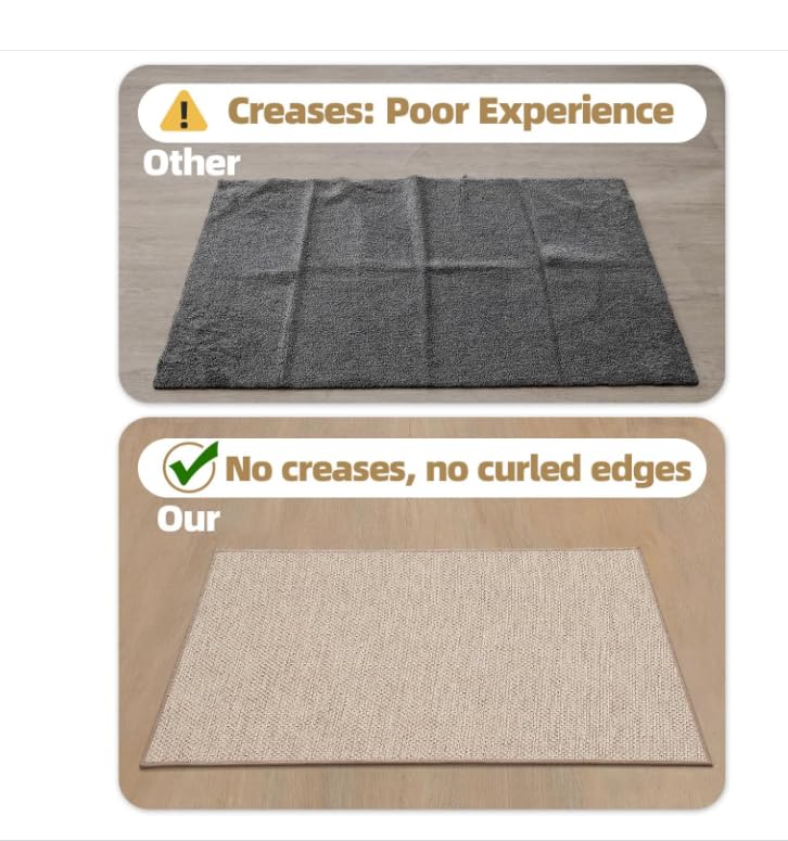 Color&Geometry Washable Kitchen Floor Mats Set,Extra Long Absorbent Non Slip Kitchen Runner Rug for Front Sink, Laundry, Hallway, 24"x36"+24"x72", Grey