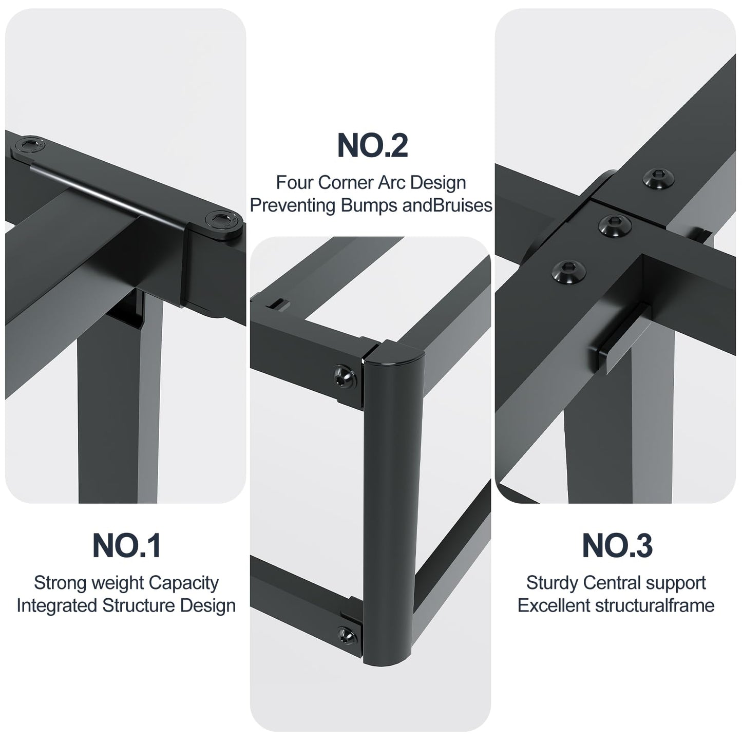 Arhomefurni 10 Inch High Profile Twin Box Spring, Heavy Duty Metal Frame Mattress Foundation with Fabric Cover, Easy Assembly, Noise-Free (10 Inch, Twin)