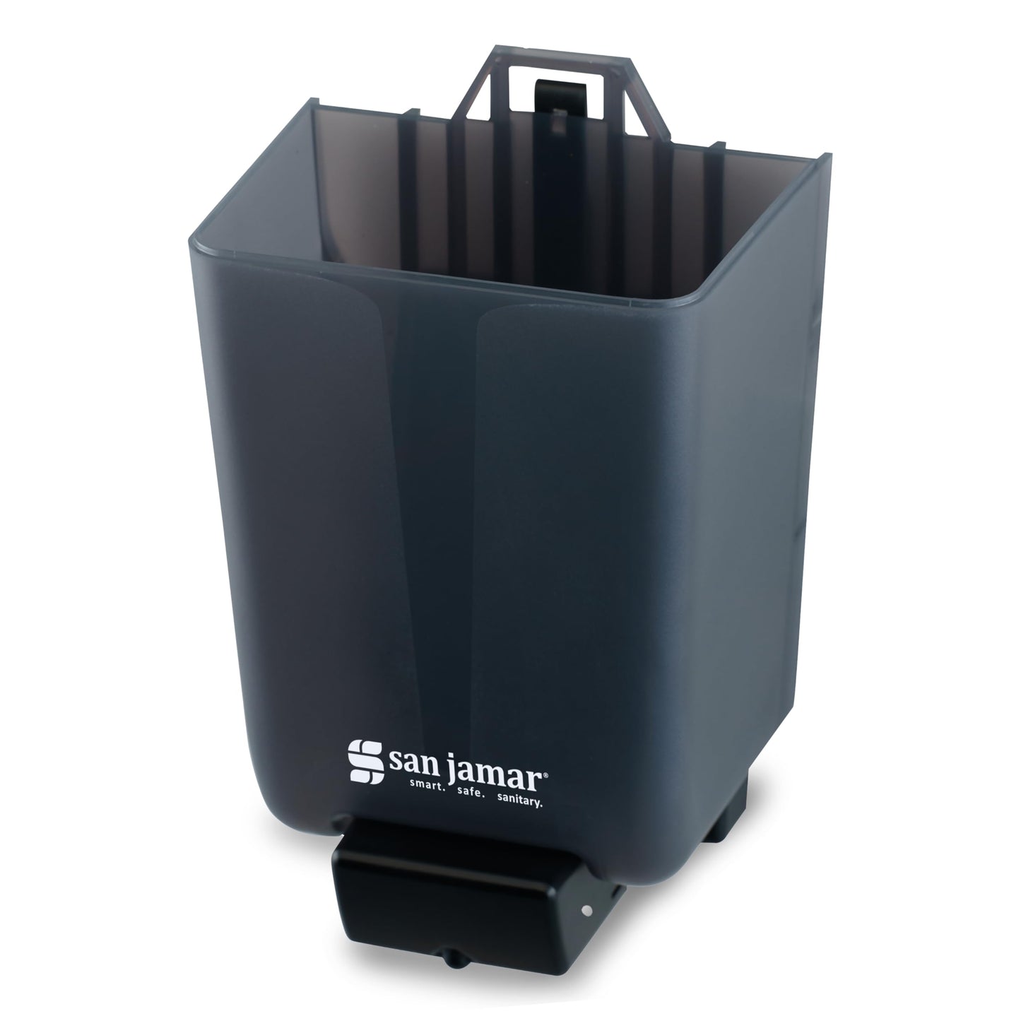 San Jamar Classic Plastic Manual Soap Dispenser, Hand Sanitizer Dispenser, Lotion Dispenser with Universal Compatibility for Home, Bathroom, Kitchen, Restooms, Restaurants, 46 Ounces, Black Pearl