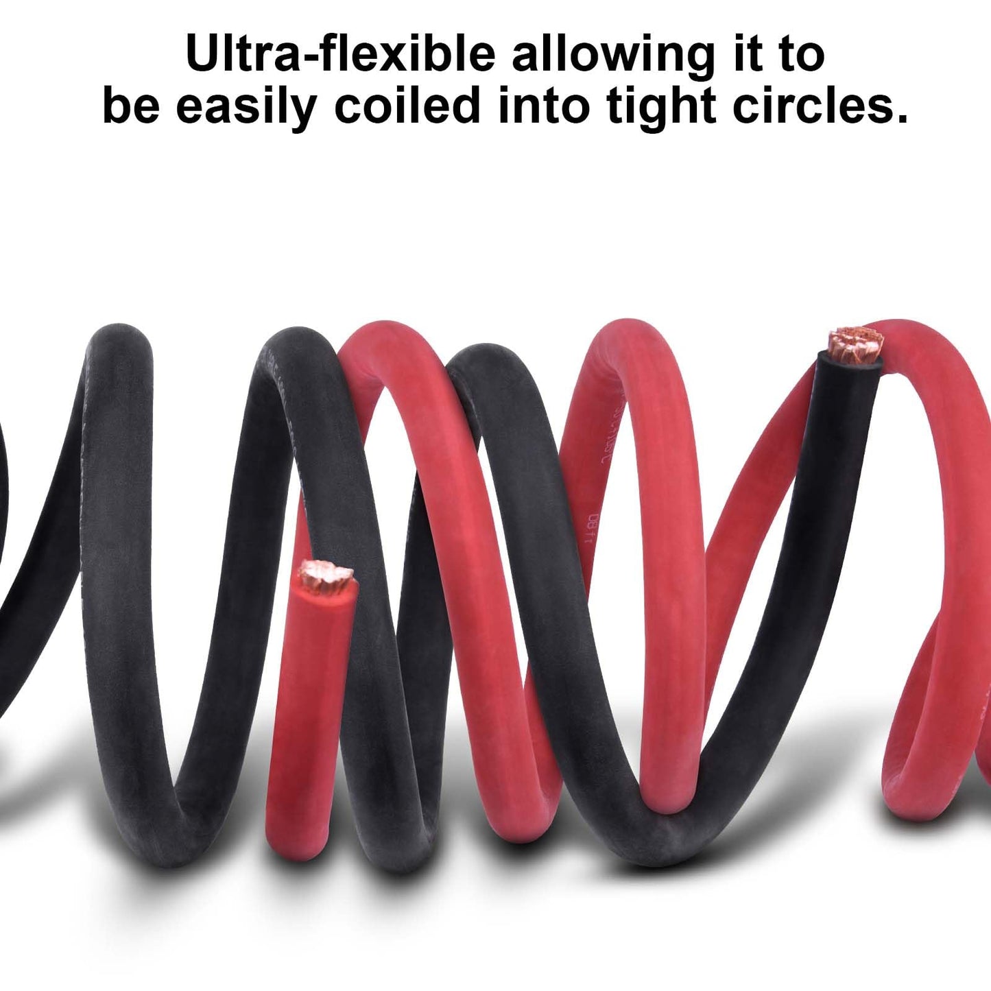 iGreely 4 AWG Gauge Wire Welding Battery Pure Copper Ultra Flexible Cable,10 Feet Black + 10 Feet Red Oxygen Free Copper OFC Welding Cable and Lugs Terminal Connectors with Heat Shrink Tubing