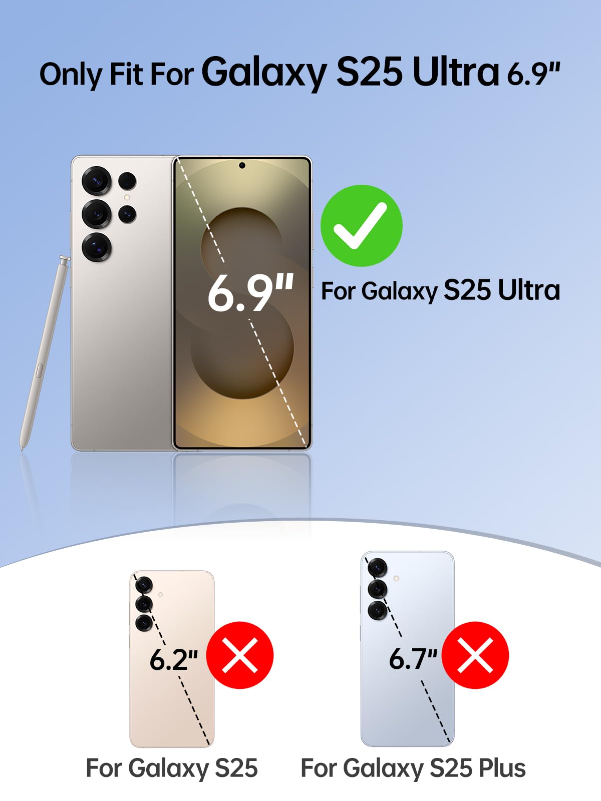 NEWDERY for Samsung Galaxy S25 Ultra Battery Case 6.9",10000mAh Portable Power Bank with LED Display, Qi Wireless Charger & 20W USB C Fast Charging, Sync-Data Supported Black