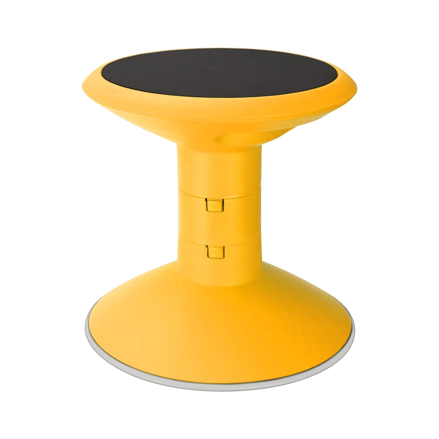 Storex Wiggle Stool – Active Flexible Seating for Classroom and Home Study, Adjustable 12-18 Inch Height, Yellow (00303U01C)