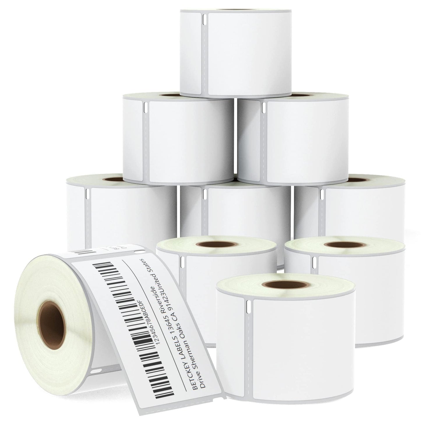 BETCKEY - Compatible DYMO 30256 (2-5/16" x 4") Shipping Labels, Perforated, Compatible with DYMO Labelwriter 450, 4XL, NOT FIT 550 & 5XL [10 Rolls/3000 Labels]