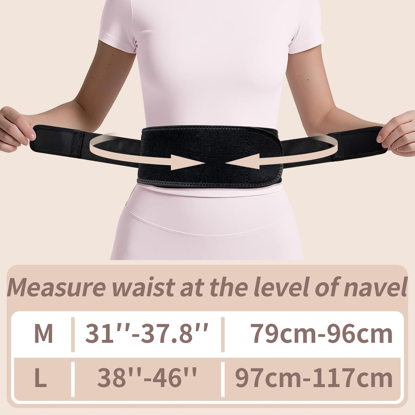 Slim & Narrow Back Brace for Lower Back Pain Women and Men, Lightweight & Thin Back Support Belt for Sciatica, Herniated Disc Relief, Breathable Lumbar Support Belt with Dual Adjustable Compression-M