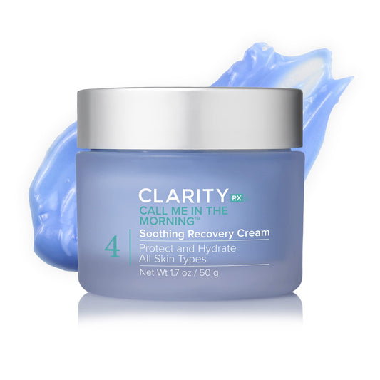 ClarityRx Call Me In The Morning Soothing Recovery Facial Cream, Natural Plant-Based Face Moisturizer with Skin-Protecting Antioxidants, Paraben & Cruelty Free Skin Care (1.7 oz)