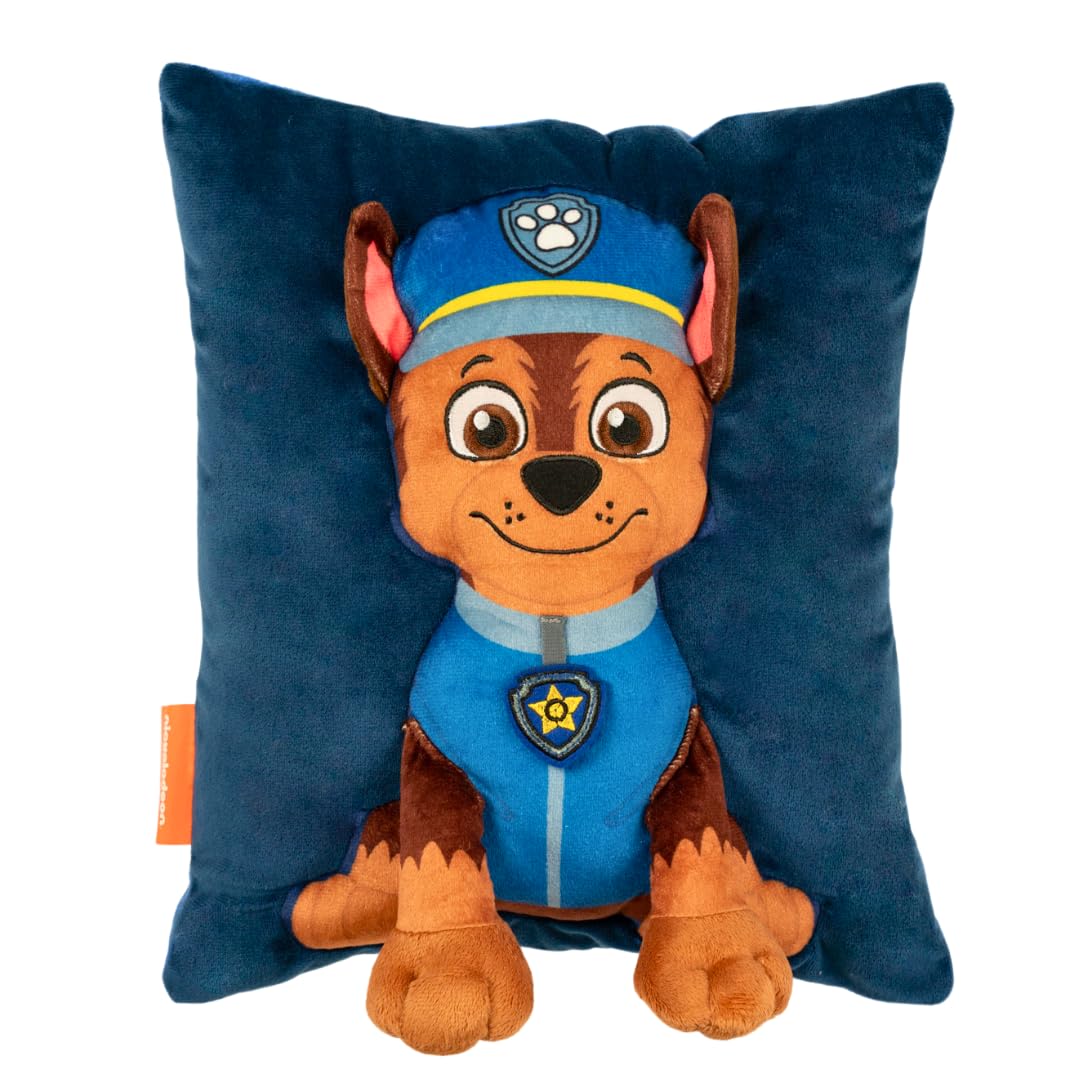 Franco Kids Super Plush Cozy (100% Officially Licensed Product) Snuggle Pillow, 11 in x 13 in, Paw Patrol-Chase