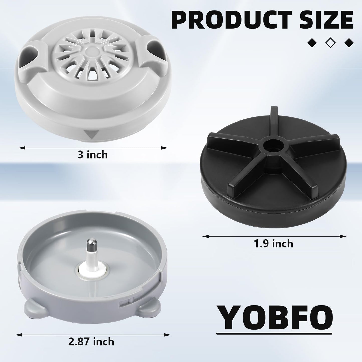 Yobfo BF-004 Pipeless Magnetic Jet Head Motor,Universal Fit for LURACO Jet Motor Pedicure spa Tubs Chair Part Magnetic Head,Pack of 3