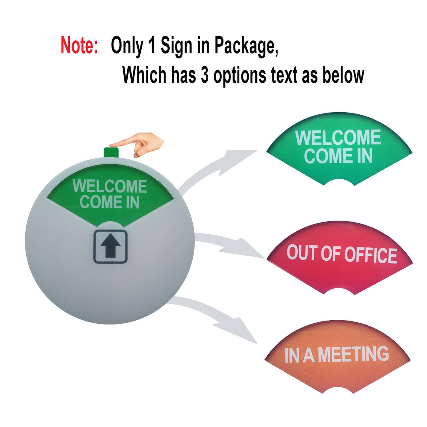 Privacy Sign,Out of Office Sign, Please Come In Sign, In a Meeting Sign, Office Sign, Conference Sign with Strong Adhesive Tape, 4 x 4 x 0.3 Inch Acrylic (White-6 Pack)