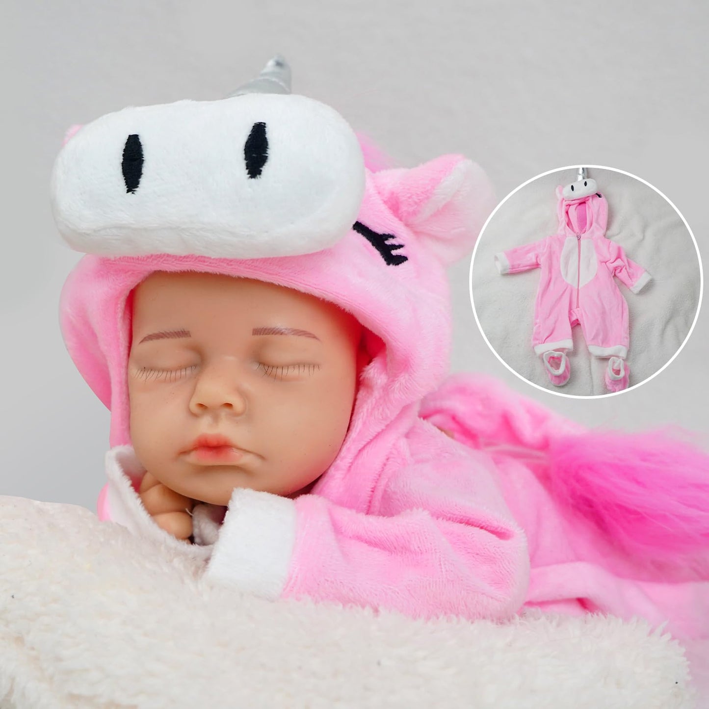 GiggleBabble 12 Inch Full Body Silicone Reborn Baby Doll - Realistic Doll with Lifelike Details - The Ideal Friend for Girl/Boy