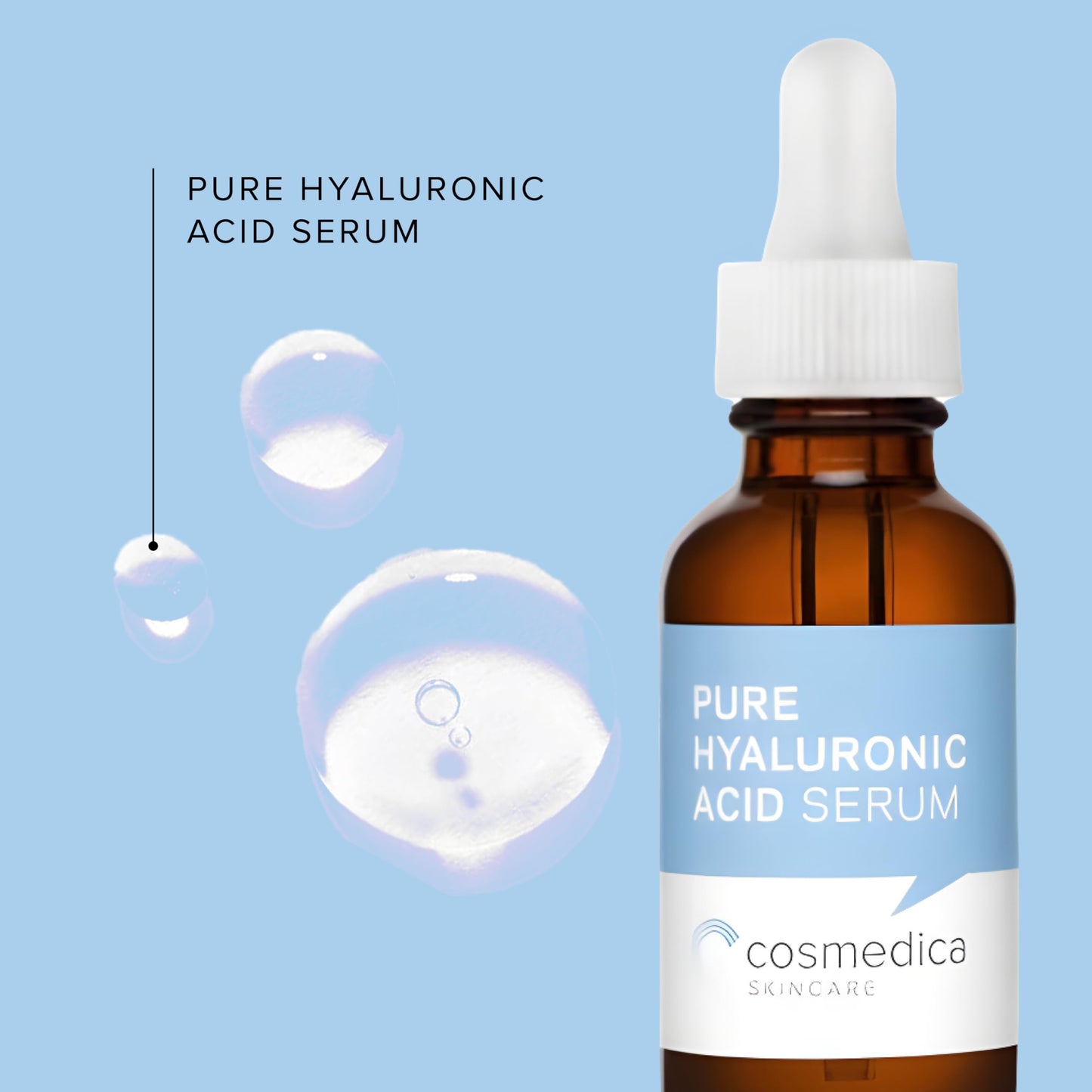 Cosmedica Skincare Facial Serum Trio Set Value for Clear Skin - Vitamin C Super Serum, 2.5% Retinol Serum, Pure Hyaluronic Acid Serum – Vegan, Cruelty-Free Skincare 3 pack