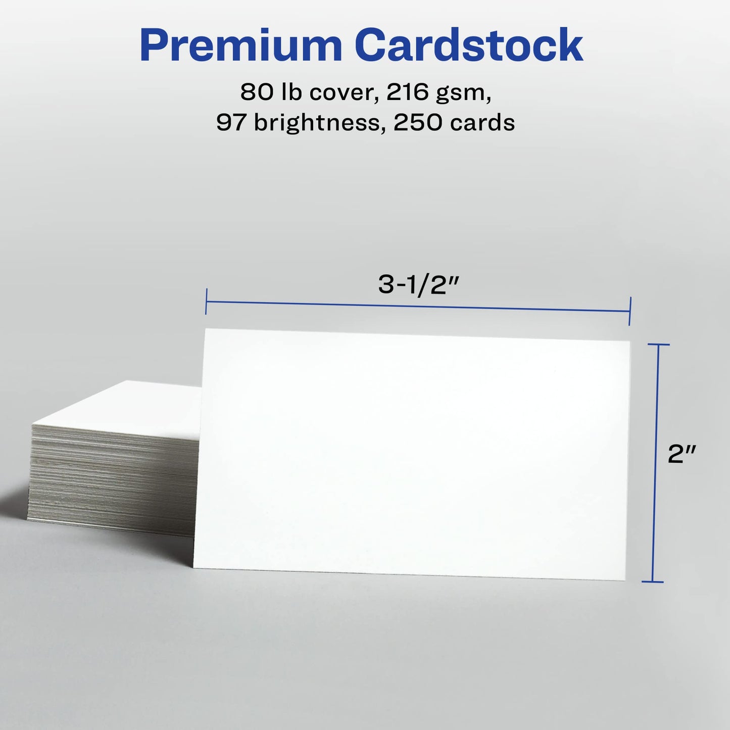 Avery Printable Business Cards with Sure Feed Technology, 2" x 3.5", White, 250 per Pack, 5 Packs, Total of 1,250 Blank Cards for Laser Printers (5371)