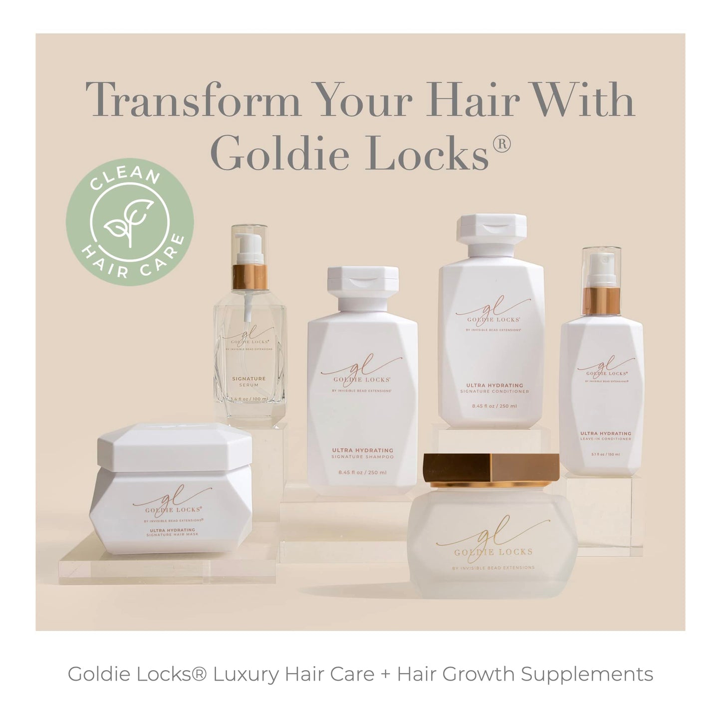 Goldie Locks Anti-Frizz Smoothing Cream | Improves Strand Strength & Elasticity | Locks Out Frizz for Brilliant Shine | Extension & Hair Color Safe, 5.1 Fl Oz