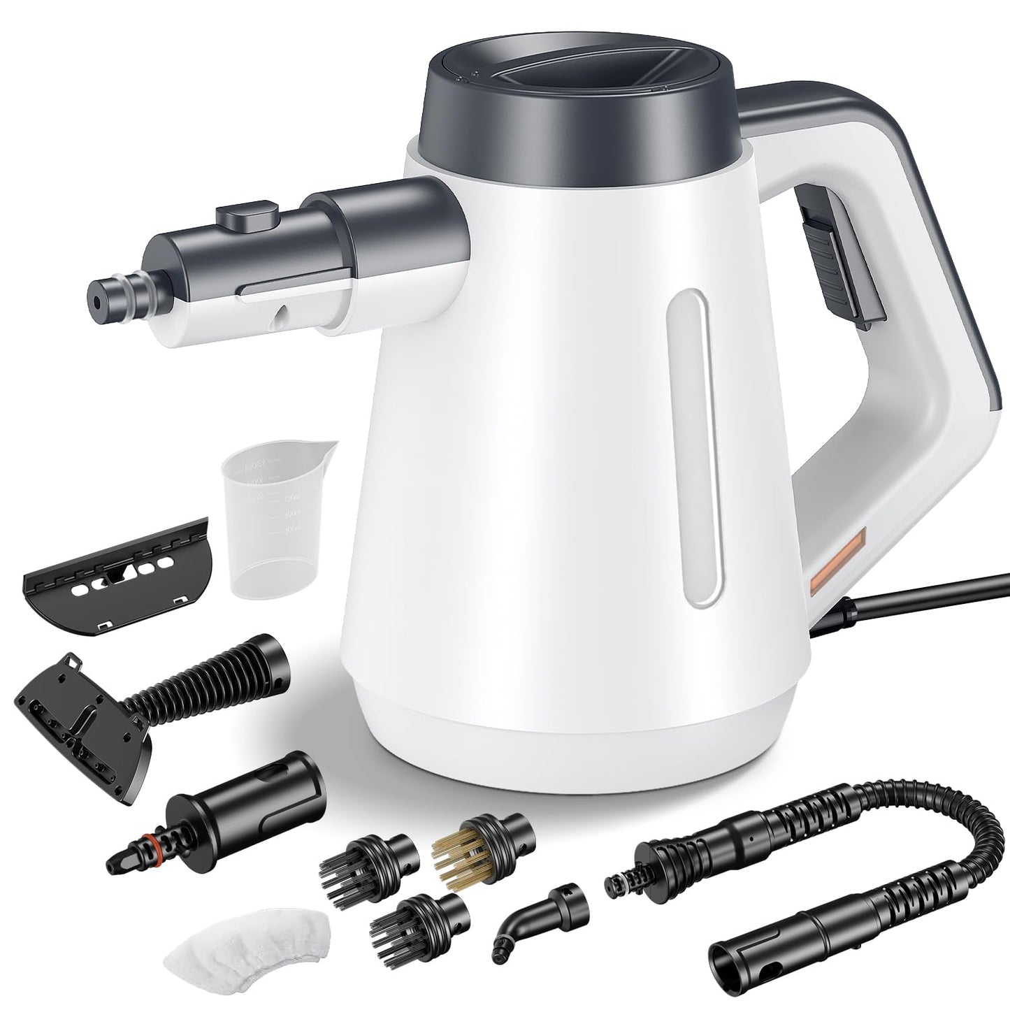 Handheld Steam Cleaner, 15s Fast Heating Pressurized Steam Cleaner for Home with 10 psc Accessories, Portable Steamer for Cleaning with Safety Lock for Home Kitchen Cleaning, Appliance Surfaces