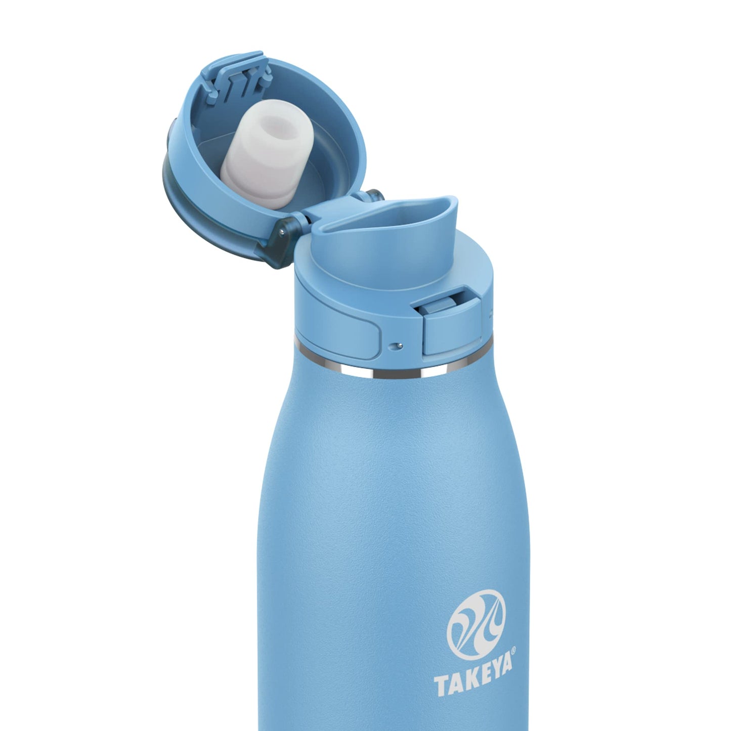 Takeya Traveler Stainless Steel Travel Coffee Mug with Flip-Lock Lid (25 oz, Bluestone)- Leakproof Insulated Mug for Coffee & Tea