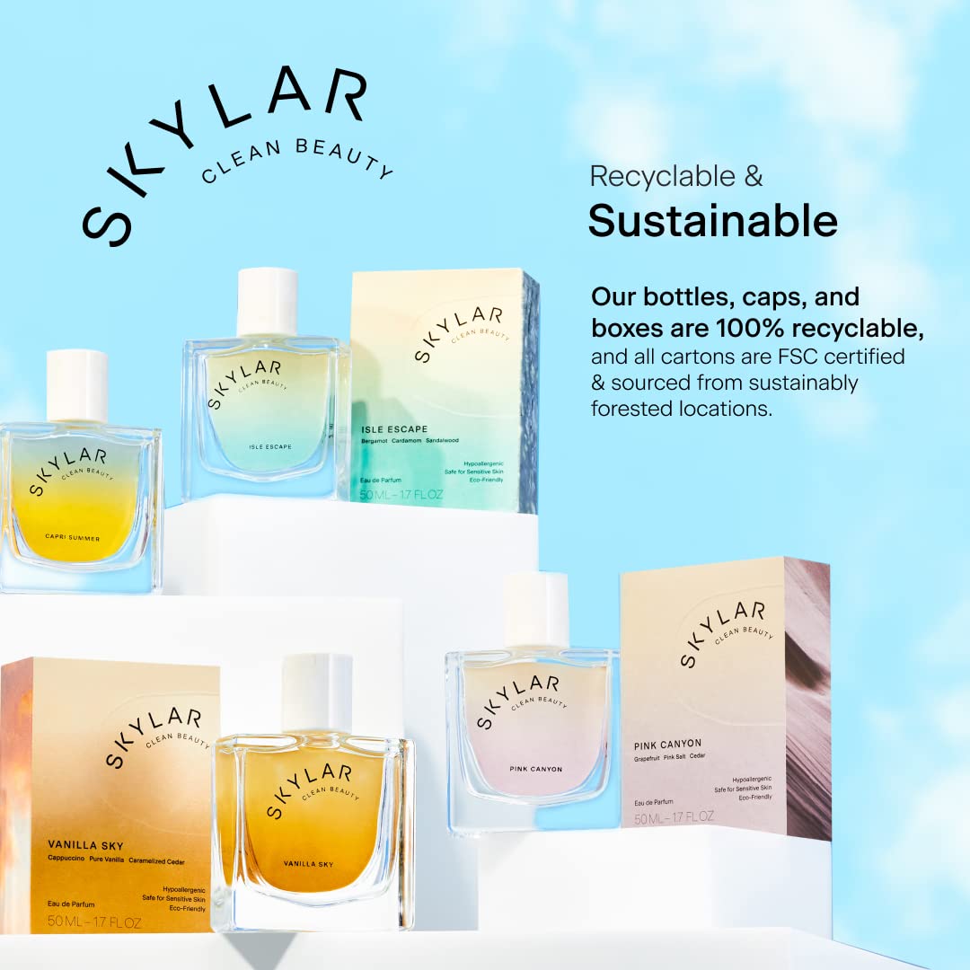 Skylar Salt Air Eau de Parfum - Hypoallergenic & Clean Perfume for Women & Men, Vegan & Safe for Sensitive Skin - Fresh Perfume with Notes of Driftwood, Sea Salt & Seaweed - 10mL /0.33 Fl oz