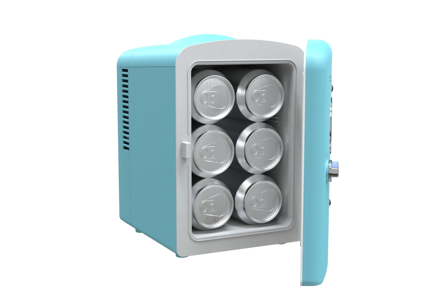 Frigidaire EFMIS171 Retro Mini Portable Personal Fridge - Ideal for Home, Office or Dorm - Includes Carrying Handle, AC/DC Wall/Car Charger (SkyBlu)