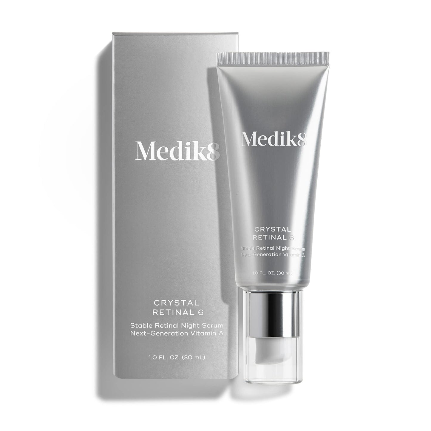 Medik8 Crystal Retinal 6 - Brightening, Firming, Advanced Skin Retinaldehyde Serum - Smooths Wrinkles - Hyaluronic Acid, Glycerin, Vitamin E - 1 oz