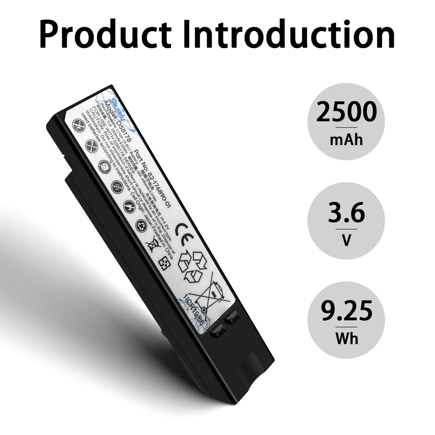 Sicimly 82-176890-01 Replacement Battery for Zebra DS8100 DS8178 DS8170 Series Barcode scanners 2500mAh.