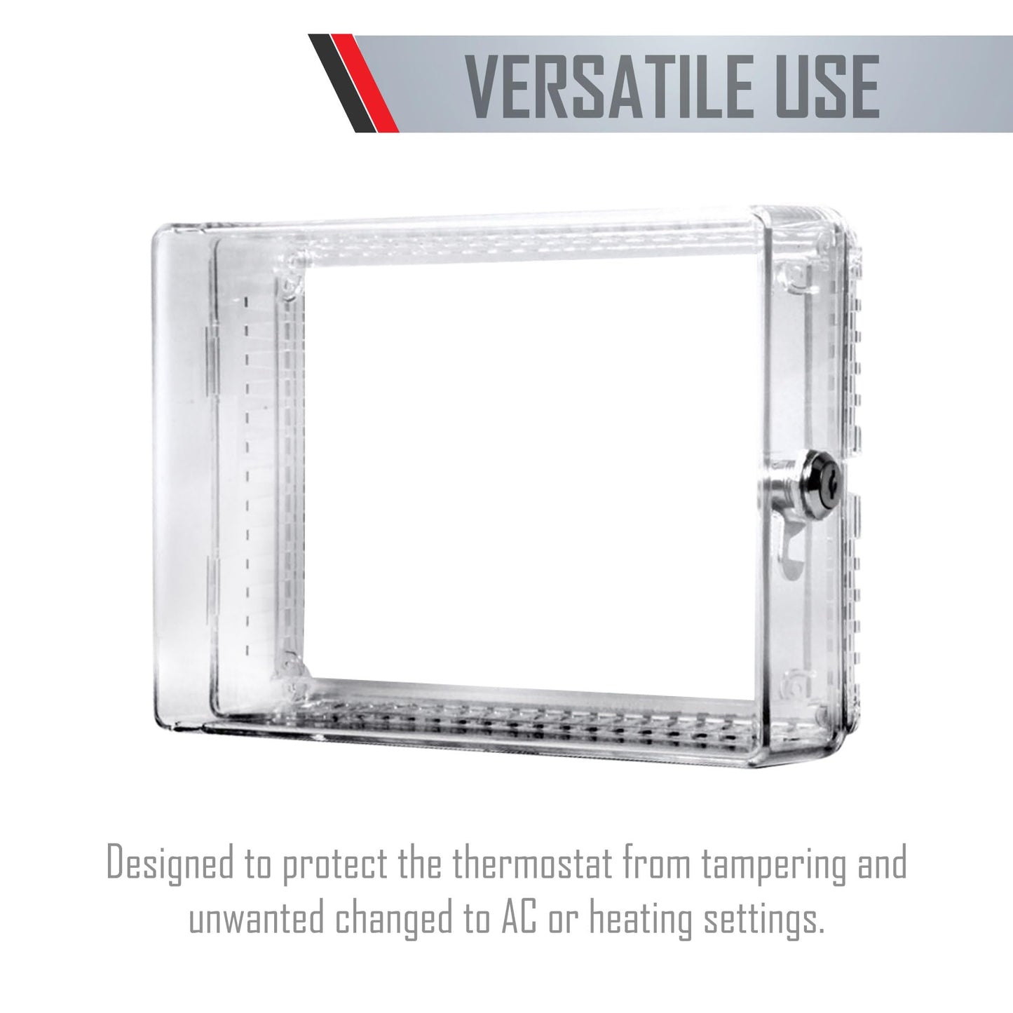 Taymac ZTC300 Plastic Thermostat Cover Low Profile, Large, Clear