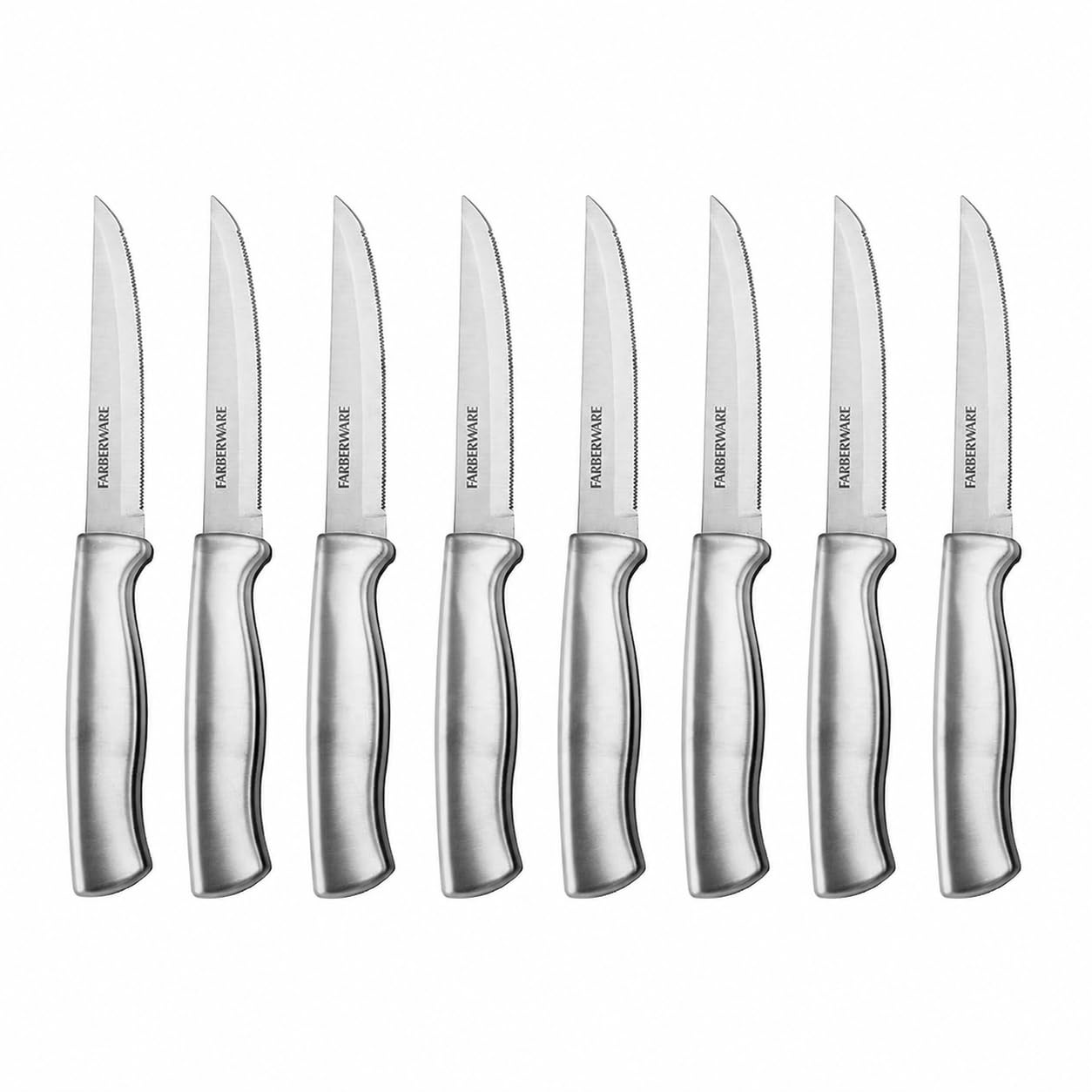Farberware Stainless Steel Steak Knife Set, 8-Piece, Stainless Steel