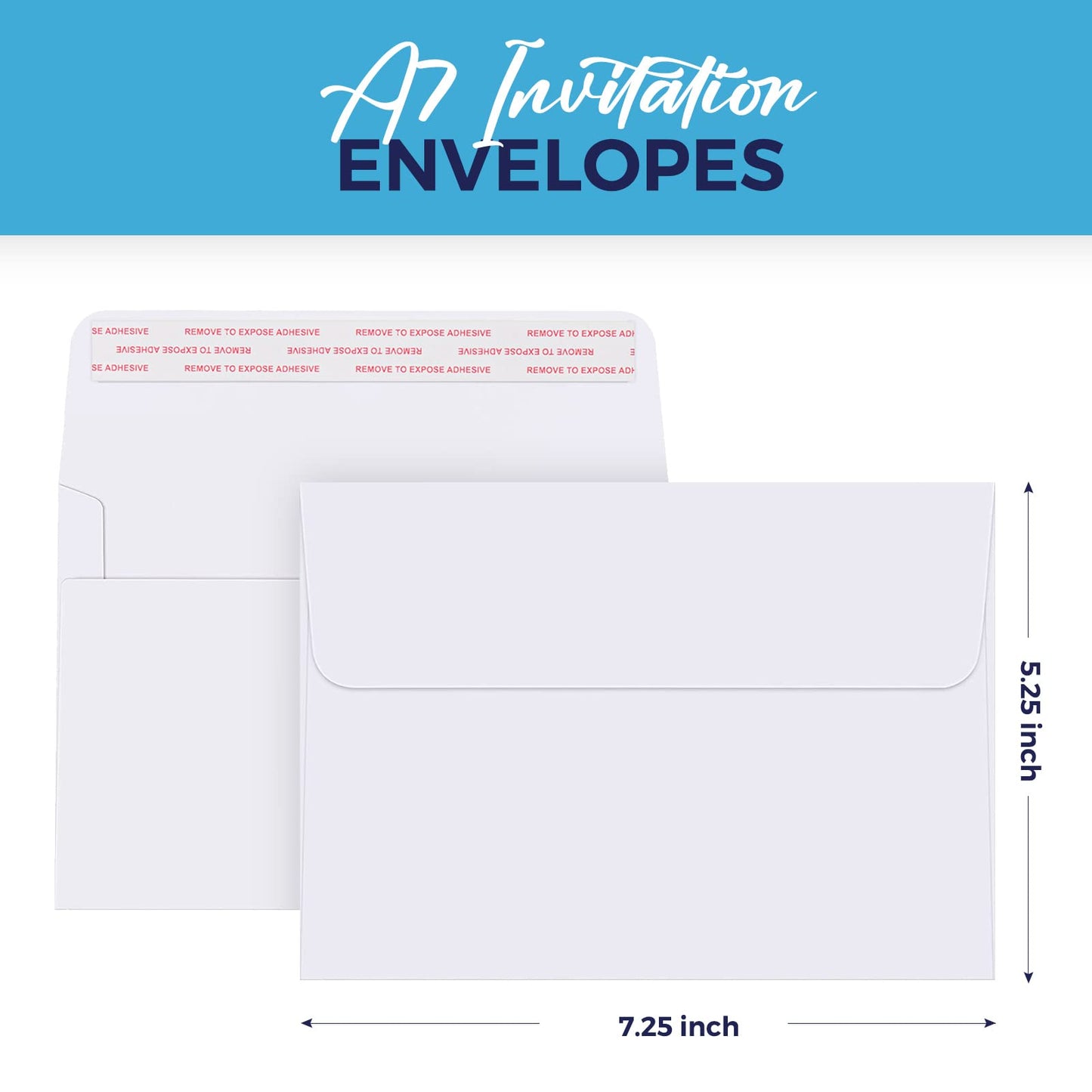 ACSTEP 500PACK 5 X 7 Envelopes, White A7 Envelopes Self Seal for Weddings, Invitations, Photos, Postcards, Greeting Cards Mailing,Baby Shower, Graduation