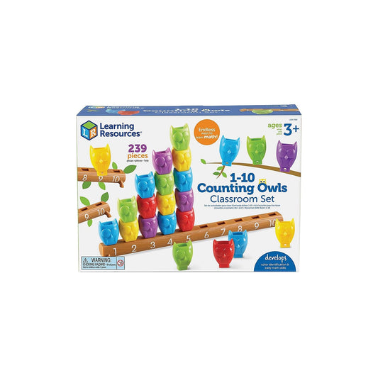 Learning Resources 1-10 Counting Owls Class Set, Counting, Sorting & Color Identification, Model:LER7752