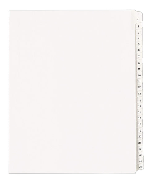 Avery 1-25 Legal Exhibit Dividers for 3 Ring Binders, 25-Tab Sets, Allstate Style, 20 Binder Divider Sets (01701)