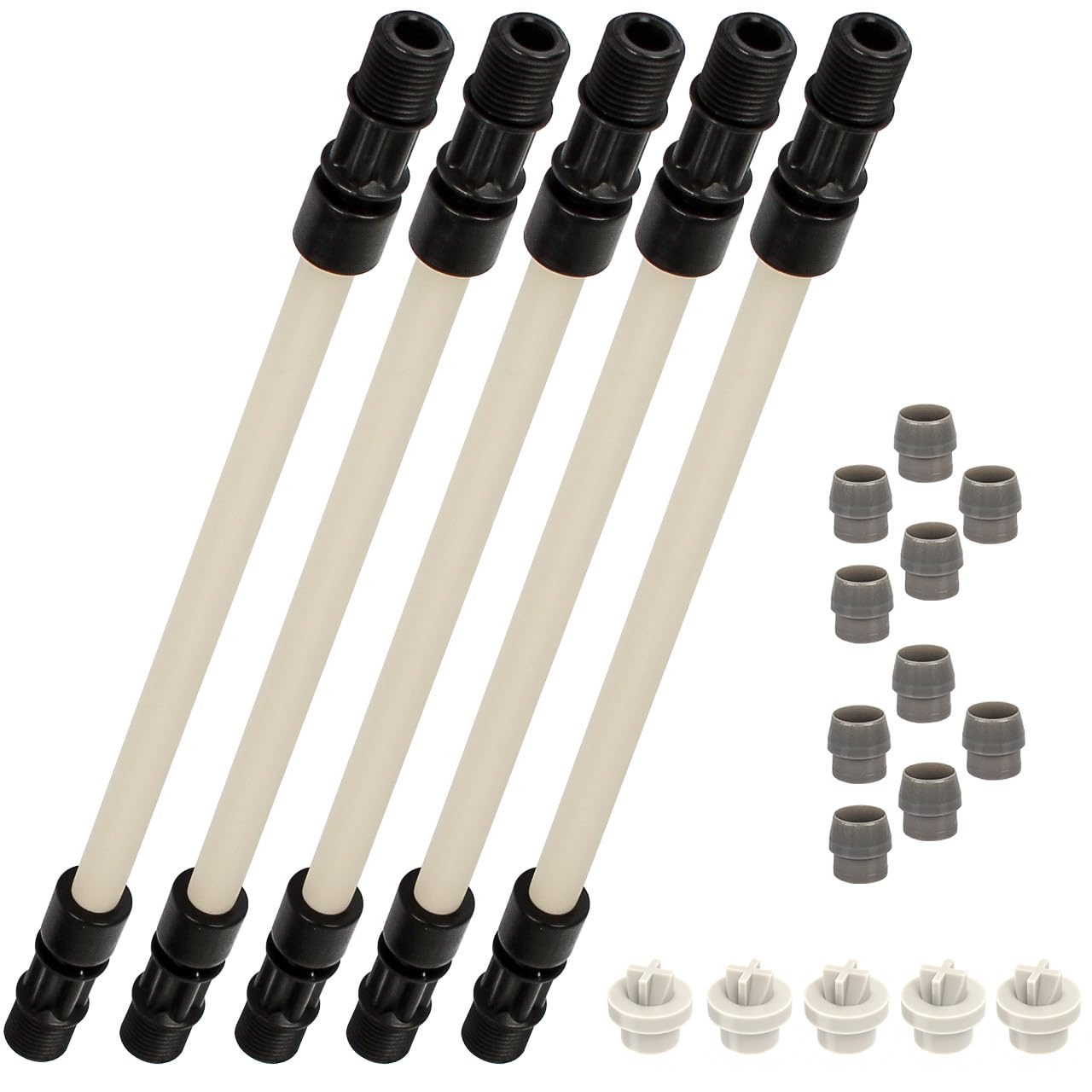 MCCP202 Pump Tube & MCCVDB0 Check Valve Duckbill Replacement Fit for Sten-ner Pump, Pump Tube #2, 0-100 Psi / 0-6.9 Bar, Fits Classic 85Mhp17, 45, 85, Single Head, SVP & M128 Pumps (5 Set)
