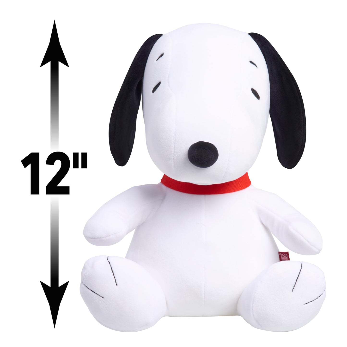 Peanuts Large 2 lb Weighted Plush Snoopy, 12-inch Stuffed Animal, Kids Toys for Ages 3 Up, Gifts and Presents