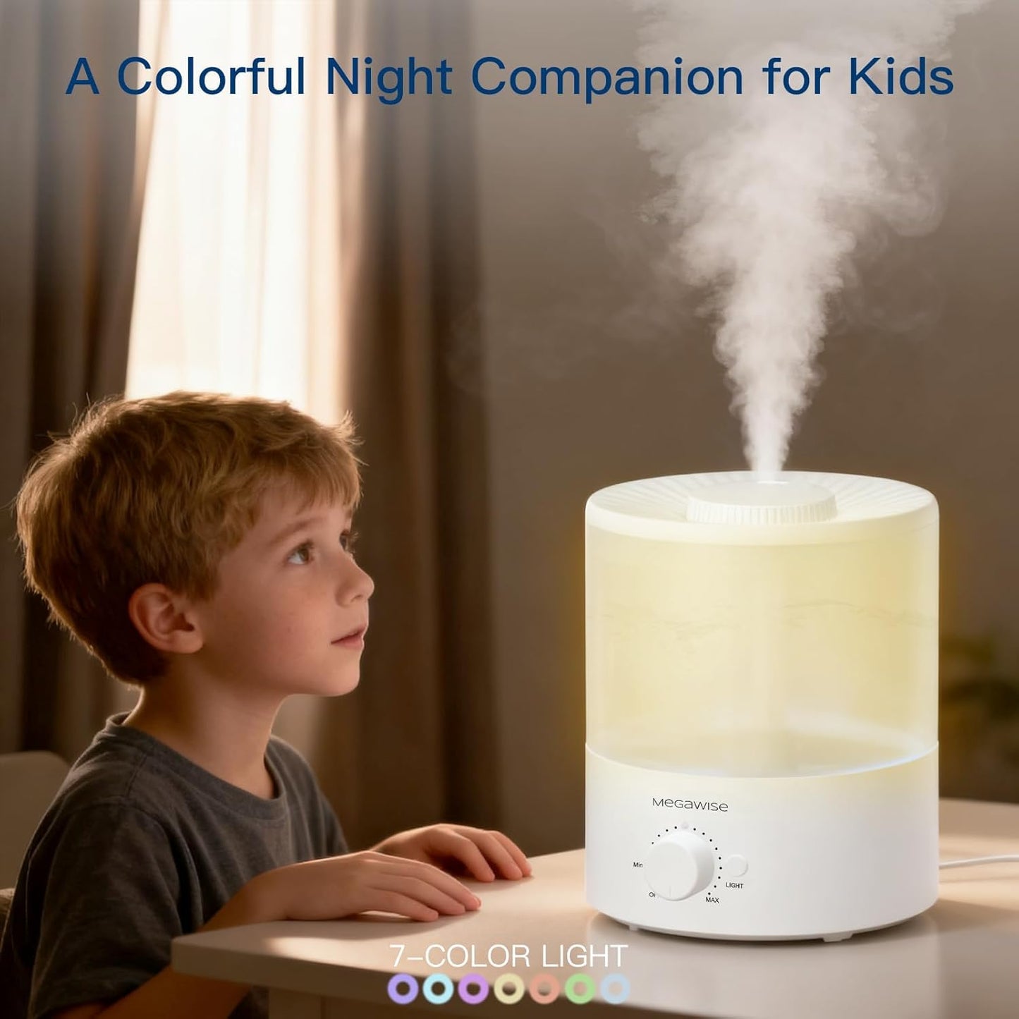H1-XIT 2 Pack of 2L Cool Mist Humidifier, Top Refill, Nano Fine Mist Out Put, No Leakage for baby, bedroom, living room