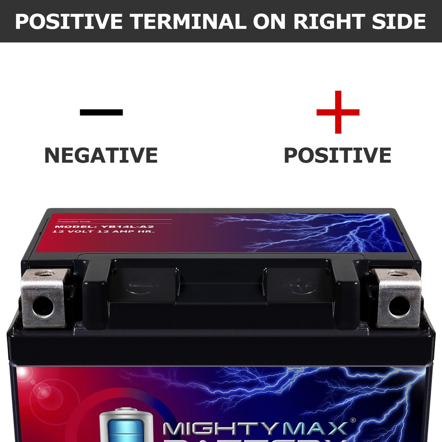 Mighty Max Battery YB14L-A2-12 Volt 12 AH, 210 CCA, Rechargeable Maintenance Free SLA AGM Motorcycle Battery