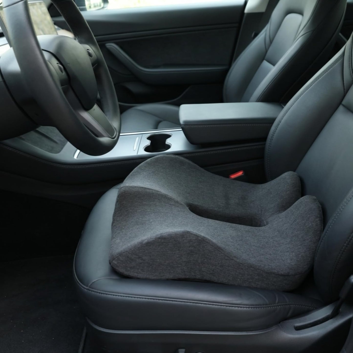 Bangkee 18x16 Inch Memory Foam Seat Cushion for Office, Travel, Car