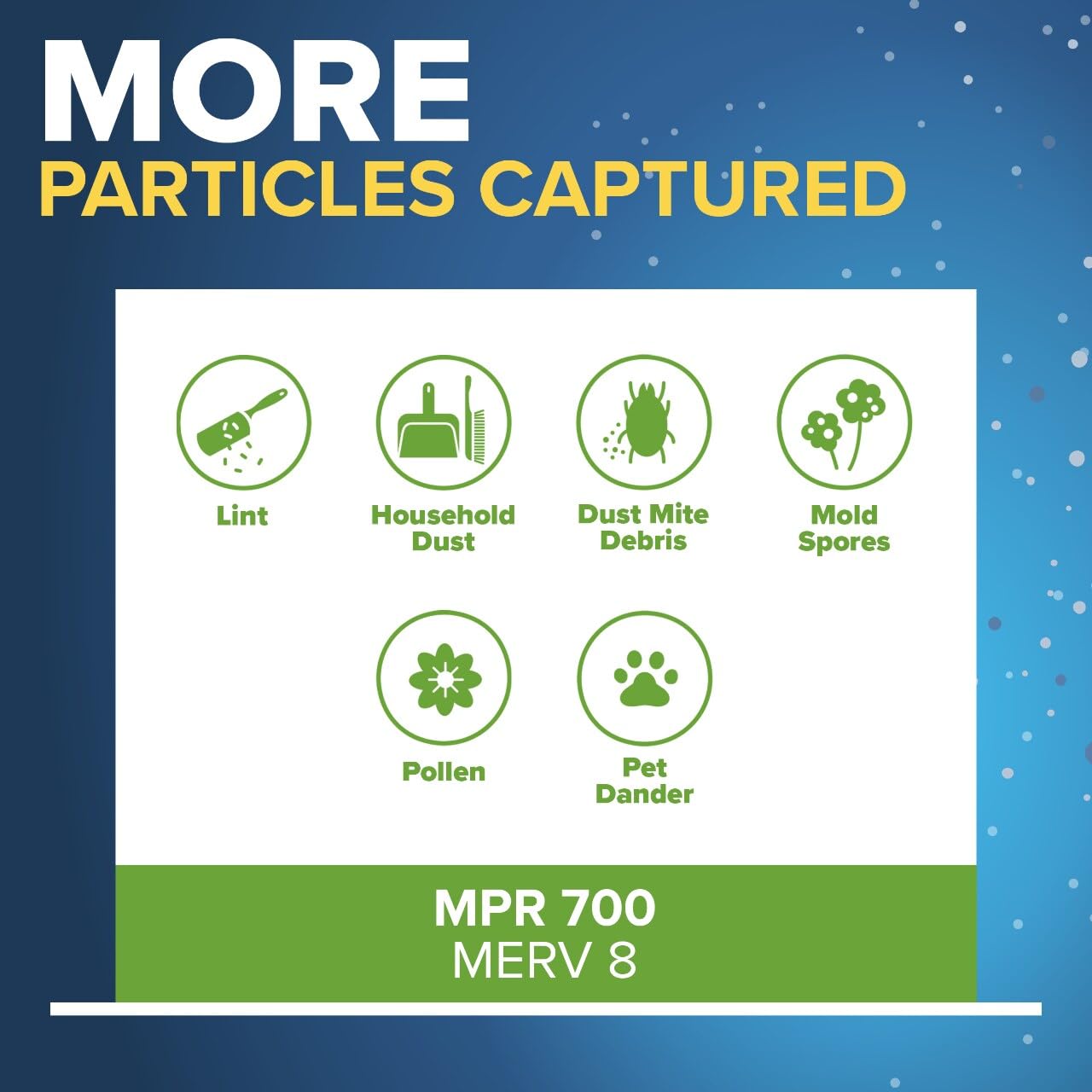 Filtrete 14x25x1 AC Furnace Air Filter, MPR 700, MERV 8, Tough on Pollen, Easy on Airflow, 3-Month Pleated 1-Inch Electrostatic Air Cleaning Filter, 6-Pack (Actual Size 13.81 x 24.81 x 0.81 in)
