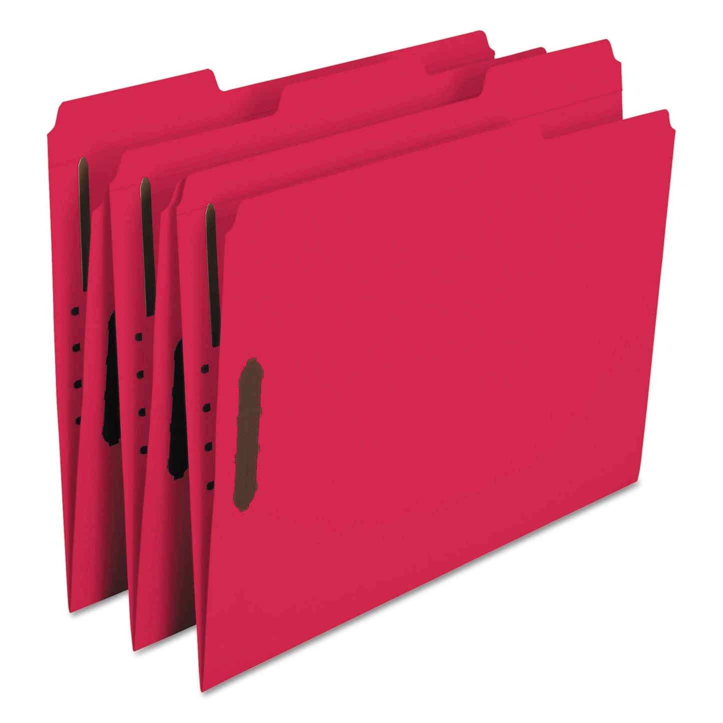Pendaflex Fastener Folders, 2 Fasteners, Letter Size, Red, 1/3 Cut Tabs in Left, Right, Center Positions, 50 per Box (22740), Specialty